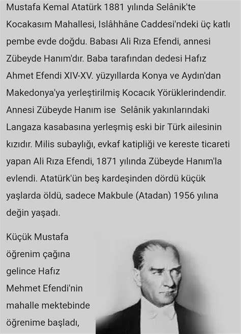 mustafa kemal ataturk hayati